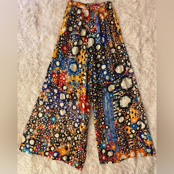 Saaksha & Kinni Blue Printed Mirror Trousers XS - Picture 5 of 16